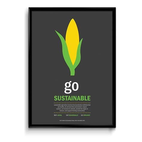 Poster Created To Bring Awareness To The Benefits Of Sustainable Food