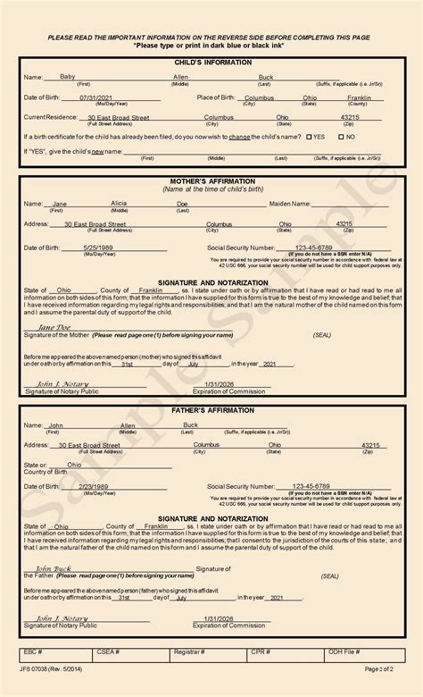 What is an Acknowledgment of Paternity Affidavit? — Ohio Department of