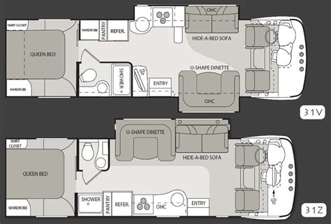 Four Winds Serrano Class A Motorhome Floorplans Large Picture