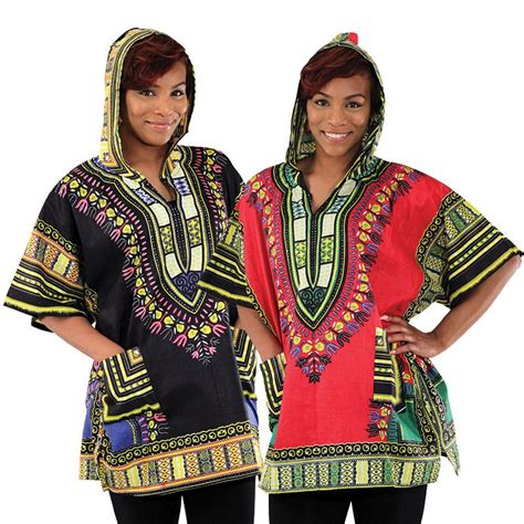 Hooded Traditional Print Dashiki Tops African Fashion Dashiki Fashion Clothes