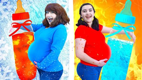 Hot Pregnant Vs Cold Pregnant Awkward Pregnancy Situation With Fire And Icy Girl By Crafty