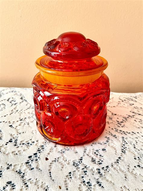 Beautiful Le Smith Moon And Stars Small Amberina Canister Amberina Can Come In Many Different