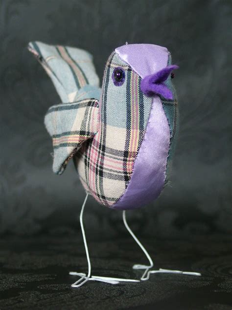 Make A Fabric Bird Tutorial Pattern Pdf Epattern Etsy Fabric Birds