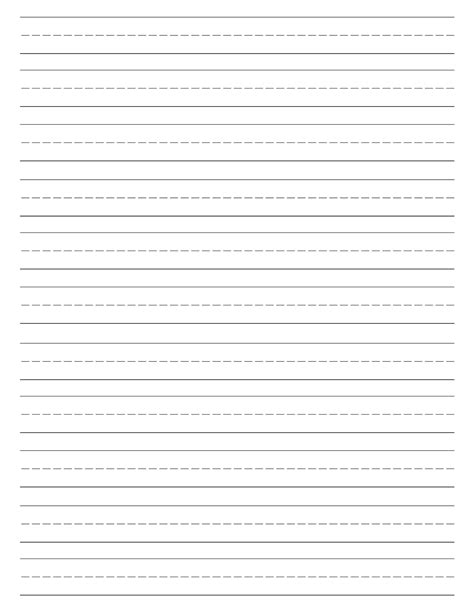 Lined Paper Printable Handwriting Practice Free Printable Worksheet