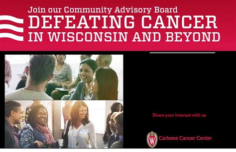 Join The Uw Carbone Cancer Centers Community Advisory Board