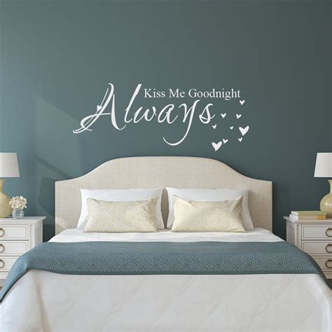 Always Kiss Me Goodnight Bedroom Wall Decal Headboard Vinyl Etsy