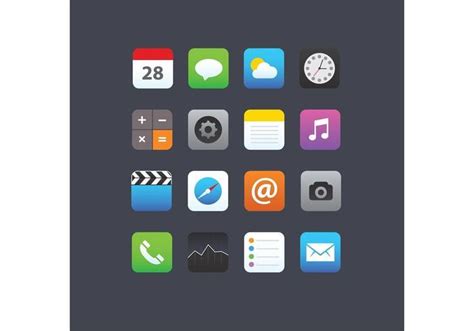Iconos De La Aplicación De Smartphone 60036 Vector En Vecteezy