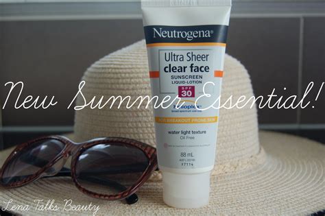 Neutrogena Ultra Sheer Clear Face Sunscreen Lena Talks