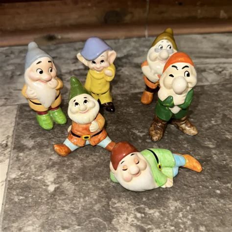 Vintage Japan Walt Disney Snow White Seven Dwarfs 2” Ceramic Figures Vtg Rare £2564 Picclick Uk