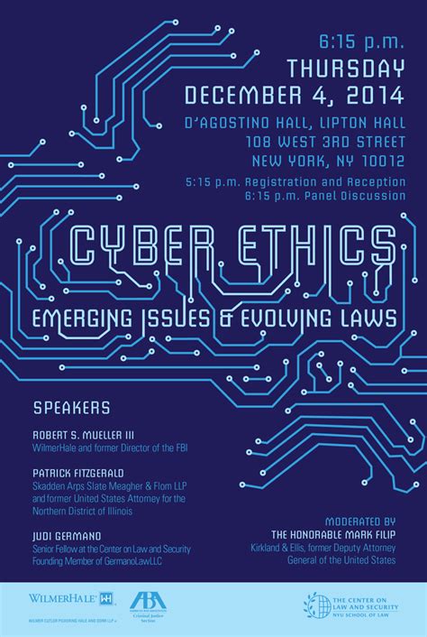 Cyber Ethics Emerging Issues And Evolving Laws Reiss Center On Law And