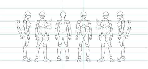 Figure Drawing Turnaround Template Female By Tamm3r Figure Drawing