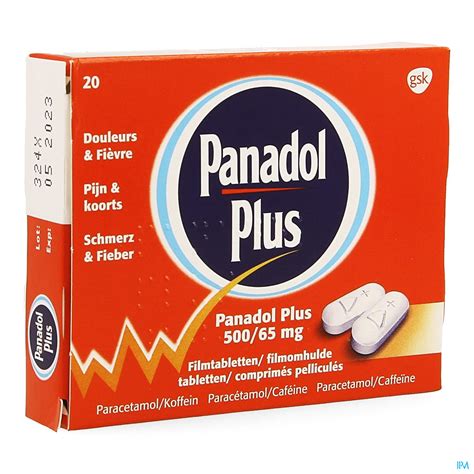 PANADOL PLUS 500 MG/65 MG 20 CPR – Pharmacie Online
