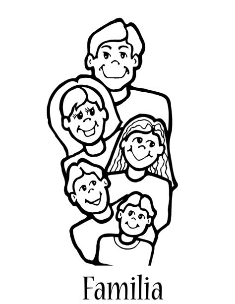 Resultado de imagen para familia para colorear familia dibujos. Pinto Dibujos: Dibujo de caritas de una familia para colorear
