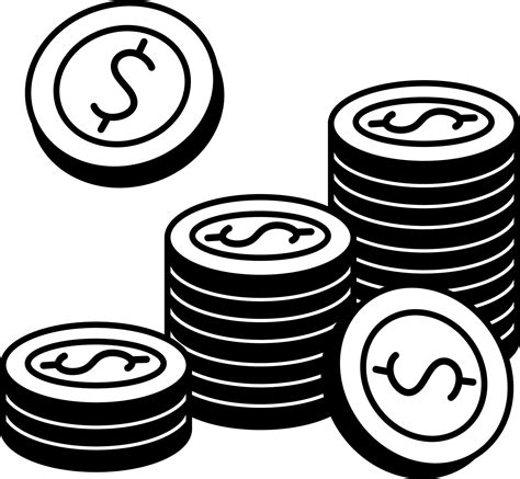 Coin Pile Money Cash Business Financial Trade Bank Illustration Semi