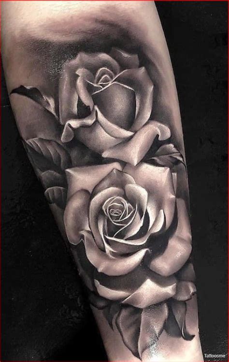 Top 109 Black And White Rose Tattoo