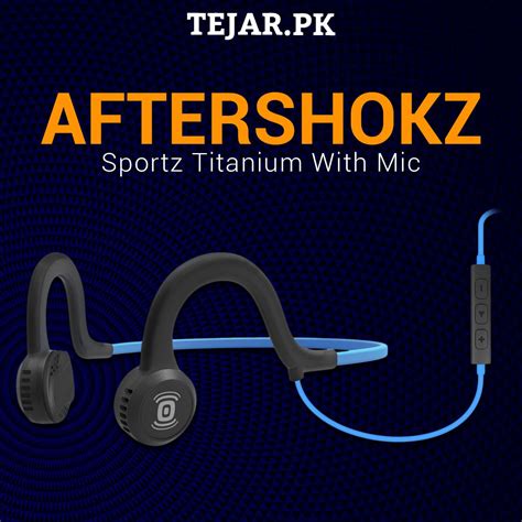 Aftershokz Sportz Titanium With Mic Wired Bone Conduction Headphones