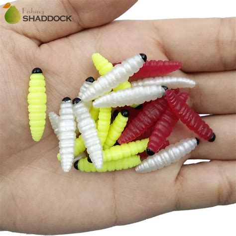 30pcs Soft Plastic Silkworm Fishing Lures Rubber Small Smell Soft