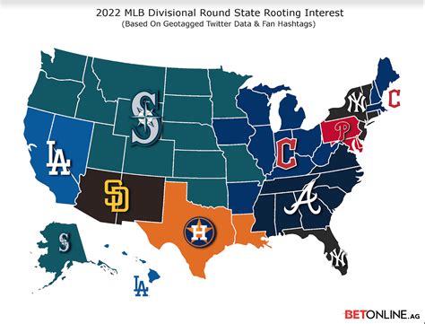 2022 Mlb Divisional Rooting Map Revealed
