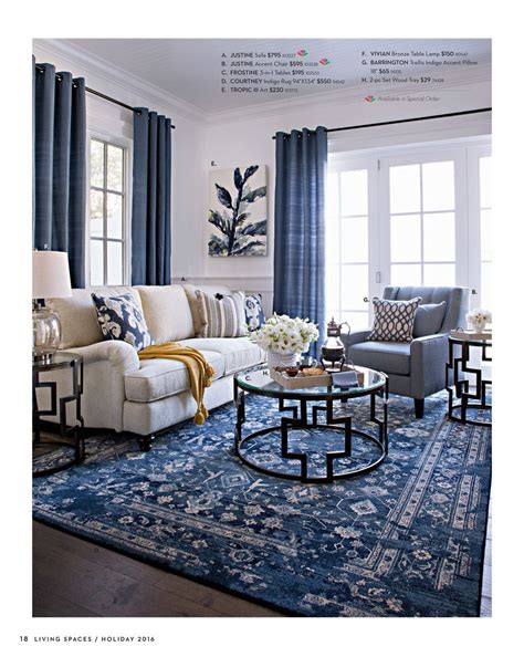 Living Spaces Product Catalog Holiday 2016 Page 18 19 Blue And