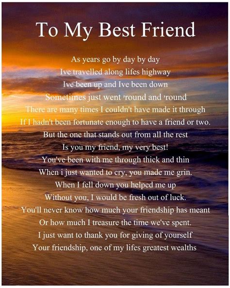 The Poem To My Best Friend