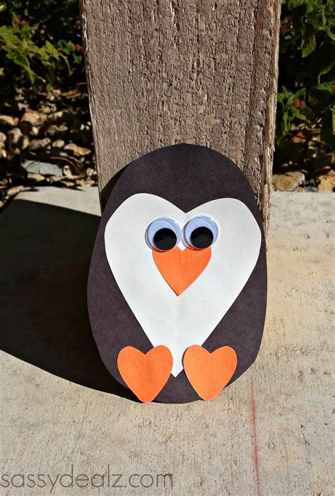 Paper Heart Penguin Craft For Kids Crafty Morning