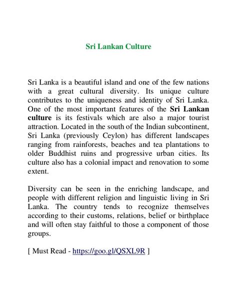 Sri Lankan Culture