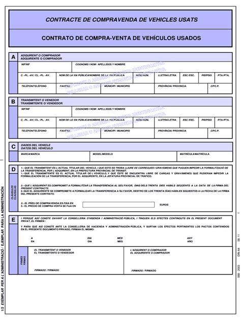 Contrato Compraventa Vehiculo 2020 Fill And Sign Printable Template