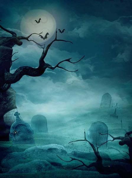 Printed Haunted Spooky Night Backdrop 9209 Halloween Backgrounds