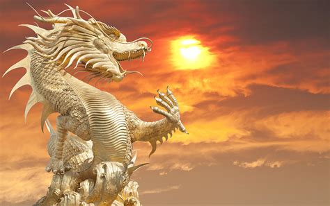 Giant Golden Chinese Dragon Photograph By Anek Suwannaphoom