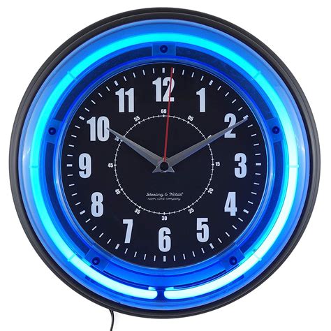 Sterling And Noble 11 Neon Wall Clock Neon Blue By Sterling