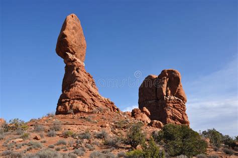 Balanced Rock In Arches National Park Stock Photo Image Of Beauty