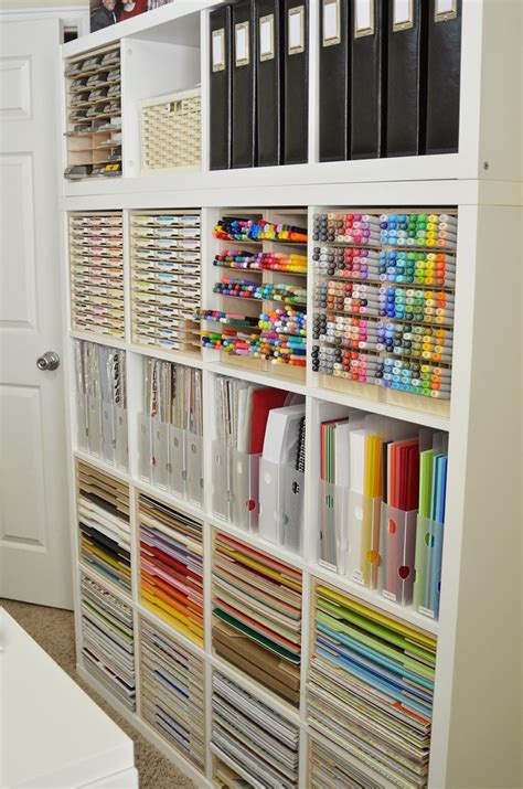 For the ultimate crafter, couple a desk with a cabinet hutch to deck out your craft space. Cheap Craft Room Storage Cabinets Shelves Ideas 19 | Craft ...