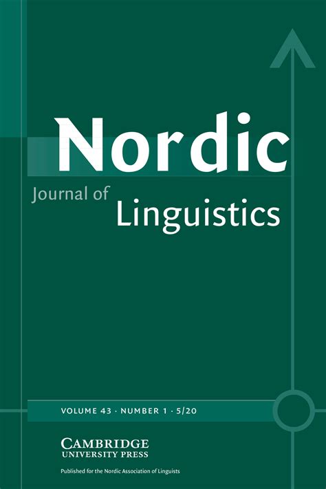 Nordic Journal Of Linguistics Latest Issue Cambridge Core