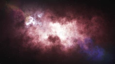 Seamless Looping Animation Of Space Flight To A Beautiful Nebula Stock