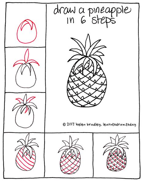 Pineapple Drawing Step By Step Clashing Pride