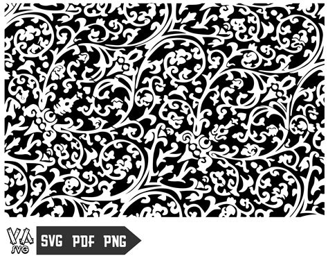 Tooled Leather Of Pattern Floral Svg Etsy