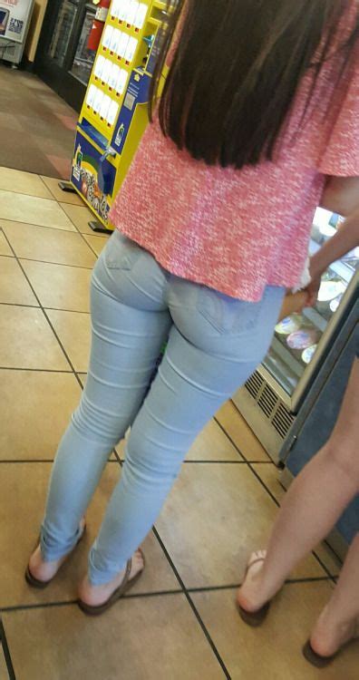 Fat Ass In Very Tight Jeans Waiting On A Drink At The