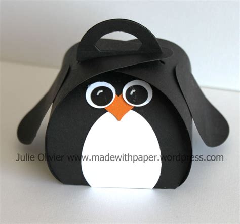 Penguin Curvy Box Keepsake Boxes Snowflake Template Penguins