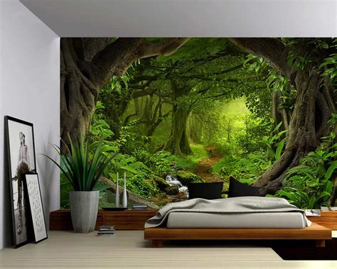 Fantasy Enchanted Magical Forest Large Wall Mural Self Adhesive Vinyl