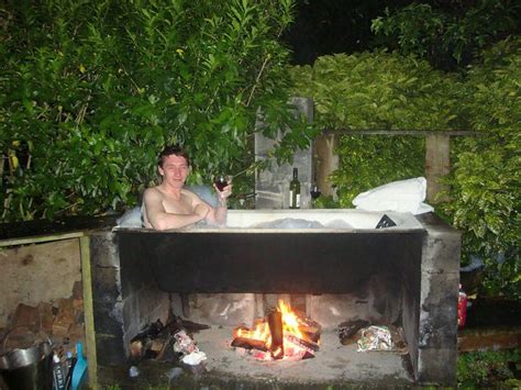 Find the best deals for deep soak bath tub. A bath outside......heated by fire by willposh, via Flickr ...