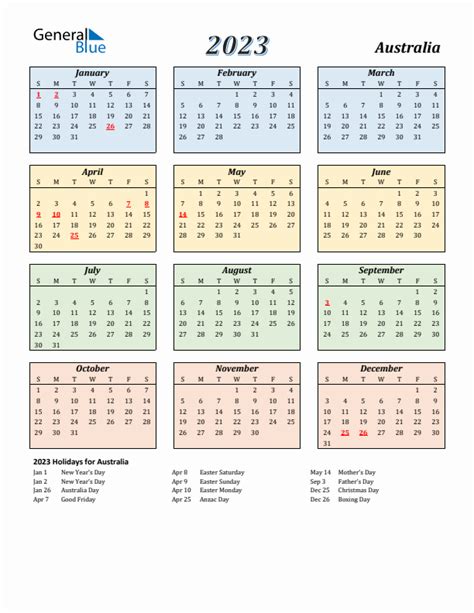 2023 Calendar With Holidays Australia Get Calendar 2023 Update