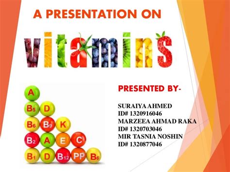 Powerpoint Presentation On Vitamins