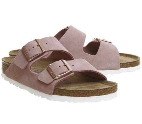 Birkenstock Suede Arizona Two Strap Sandals In Pink Lyst