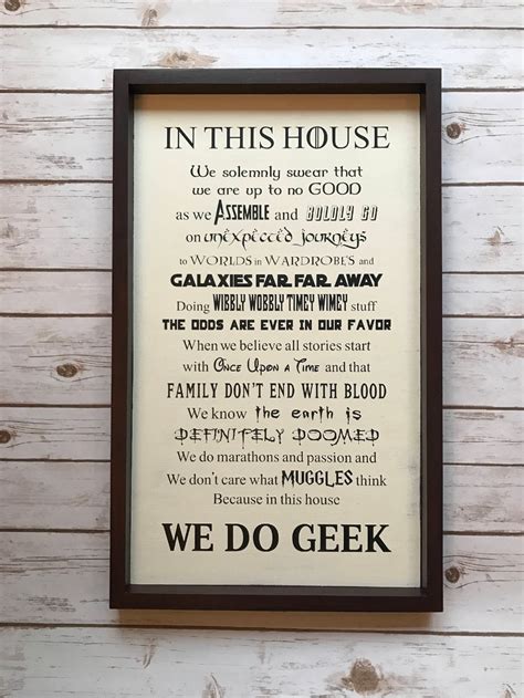 Hand Painted In This House We Do Geek Sign Etsy In This House We