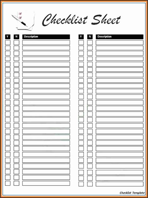 10 Checklist Template Excel - SampleTemplatess - SampleTemplatess