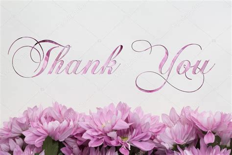 Thank You Card Flowers Decoration Floral Background And Beautiful