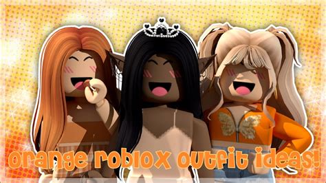 🍊orange🍊 Roblox Outfit Ideas Codes Links ♥ Youtube