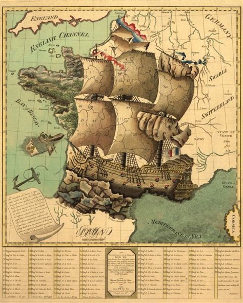 Antique Map Of France Circa 1793 Old Maps Antique Maps Vintage World