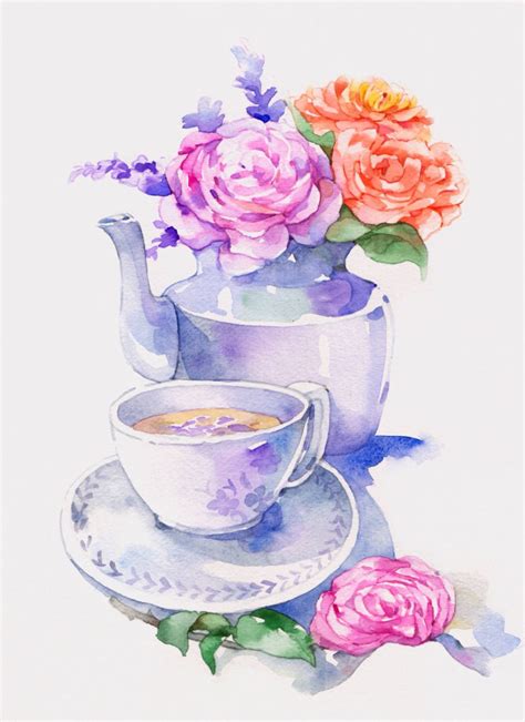 Pin By Robyn Harper On Afternoon Tea Tea Art Flower Art Art