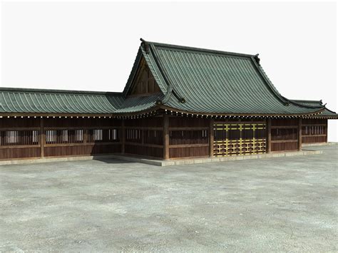 Японский храм 3d Модель 15 Ma Free3d